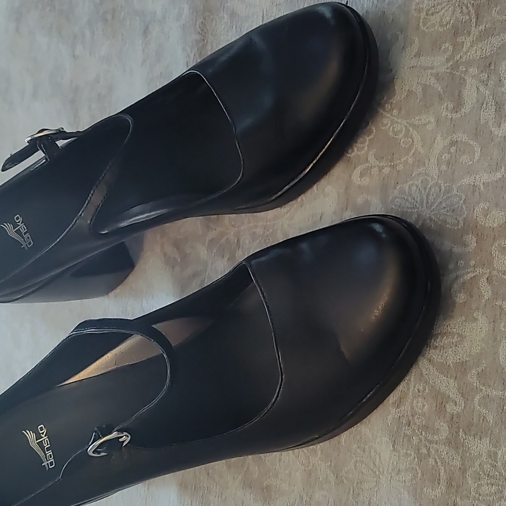 Dansko Elegant Black Platform Heels
